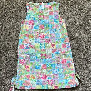 LILLY PULITZER SIZE 8 GIRLS DRESS state of mind print. EUC